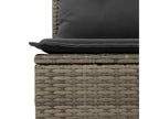 11-piece garden furniture set with grey resin wicker cushions 80120SHEZ