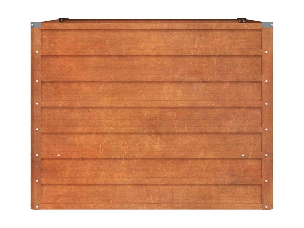 Rusty raised garden bed 100x100x77 cm corten steel 60925XAGT
