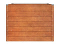 Rusty raised garden bed 100x100x77 cm corten steel 60925XAGT