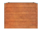 Rusty raised garden bed 100x100x77 cm corten steel 60925XAGT