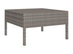 11-piece garden furniture set with cushions, grey wicker resin, 78217TRXS