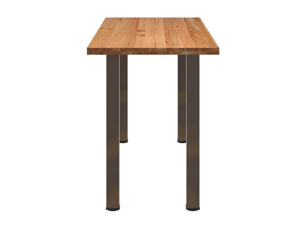 Light brown rectangular solid oak dining table 41452LIWN