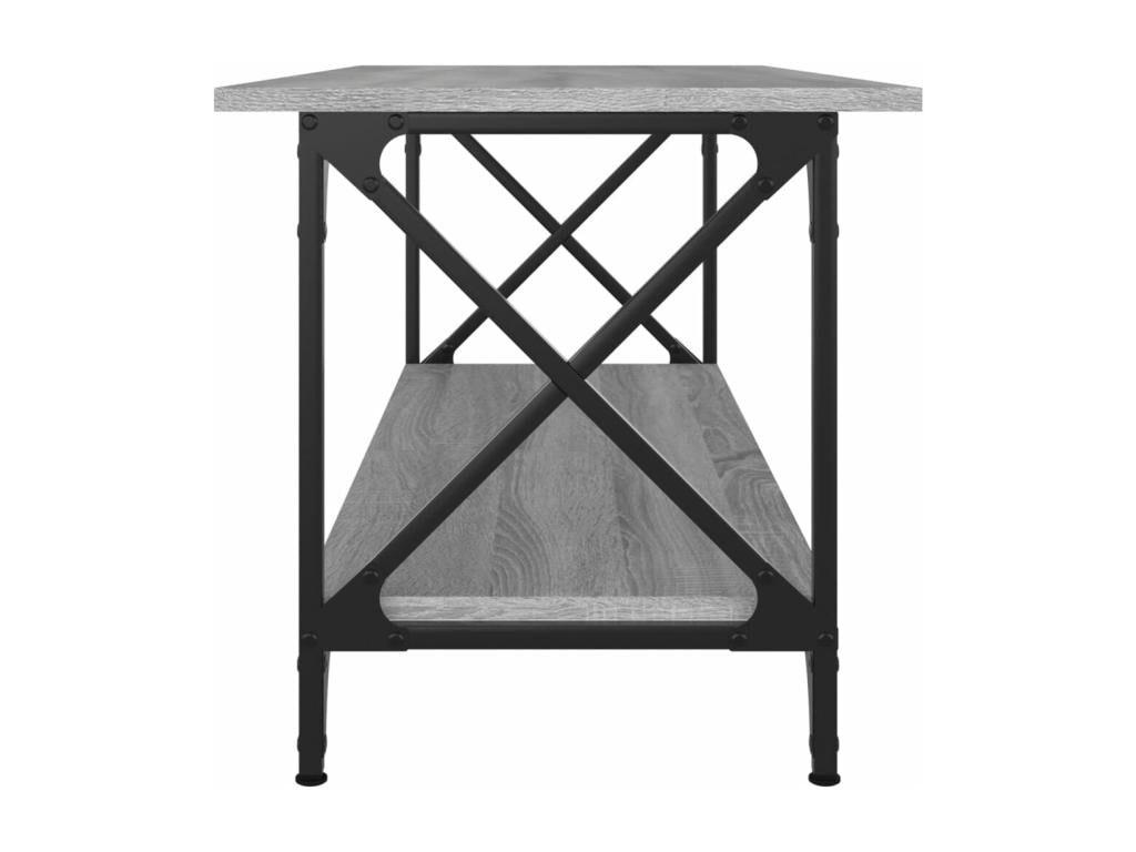 Sunmeub Grey Coffee Table 100x45x45 cm Engineered Wood and Iron 20380UNSO