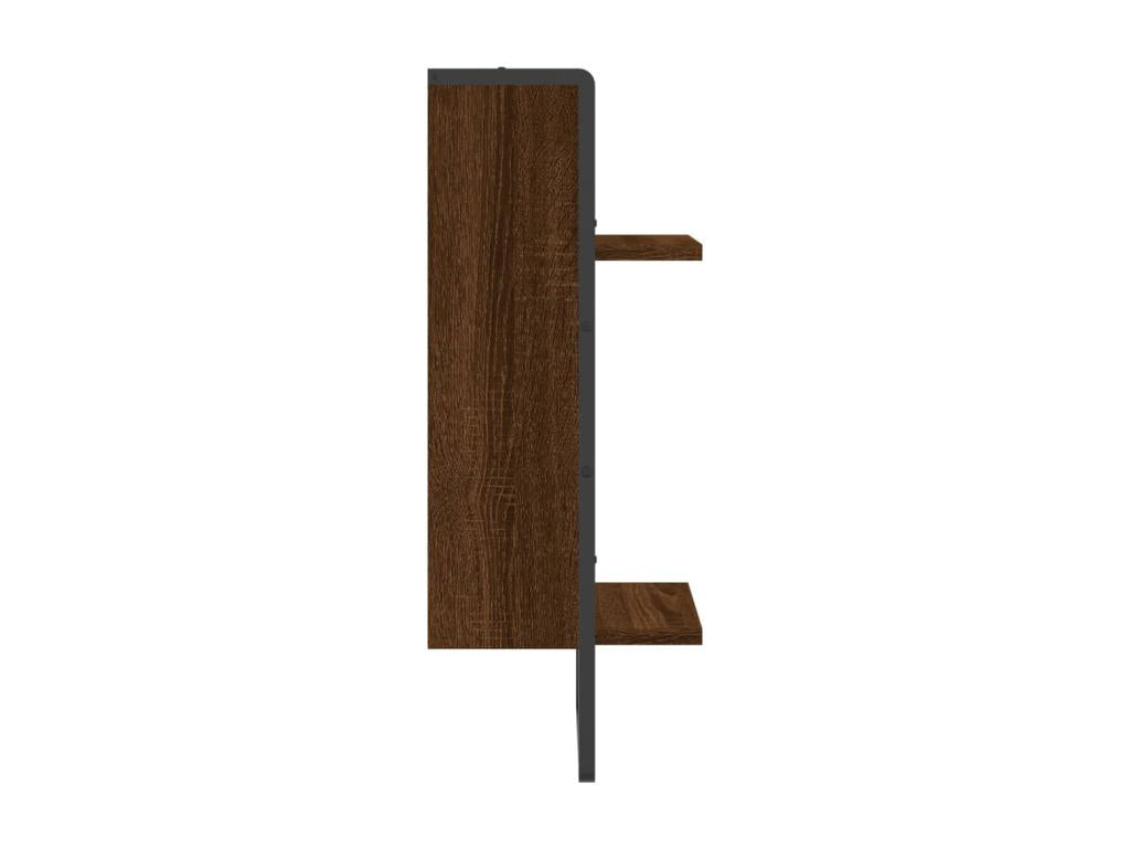 Wall shelf with brown oak bar 30x25x65 72484KPLB
