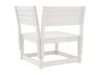 6-piece garden furniture set, white, solid pine wood, 42037YQEH
