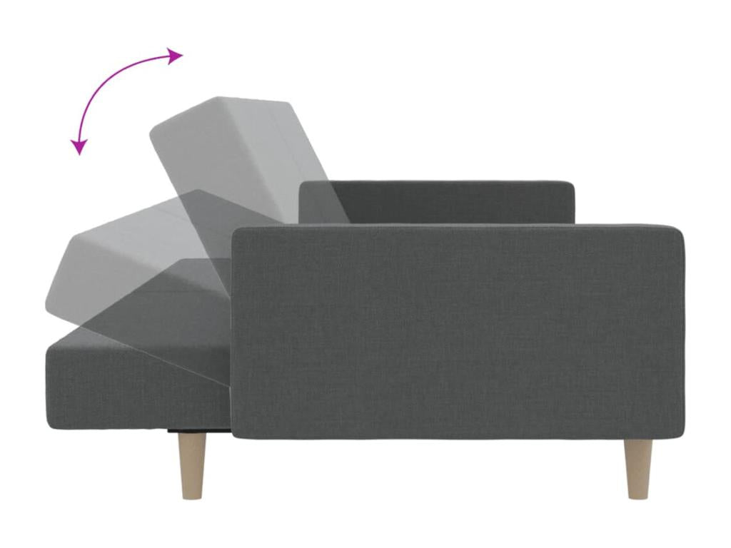 Light grey fabric 2-seater sofa bed 23271HPFW