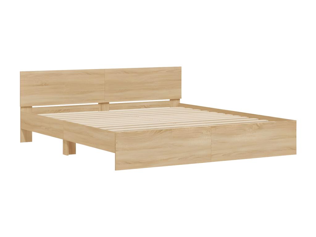 Sunmeub oak bed frame with LED lighting (mattress not included) 200x200 cm 72126EGXP