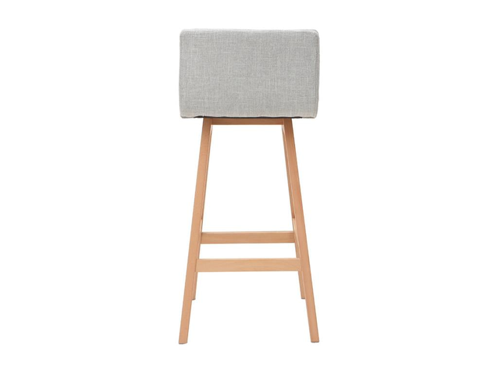 Sunmeub grey fabric and wood bar stools, set of 2, Sunmeub 41161XGUN