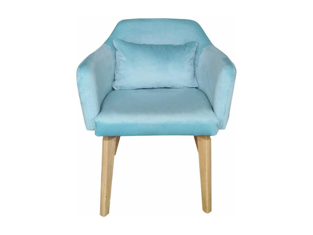 Sunmeub Scandinavian Velvet Armchair 70cm Mint 71438EZMR