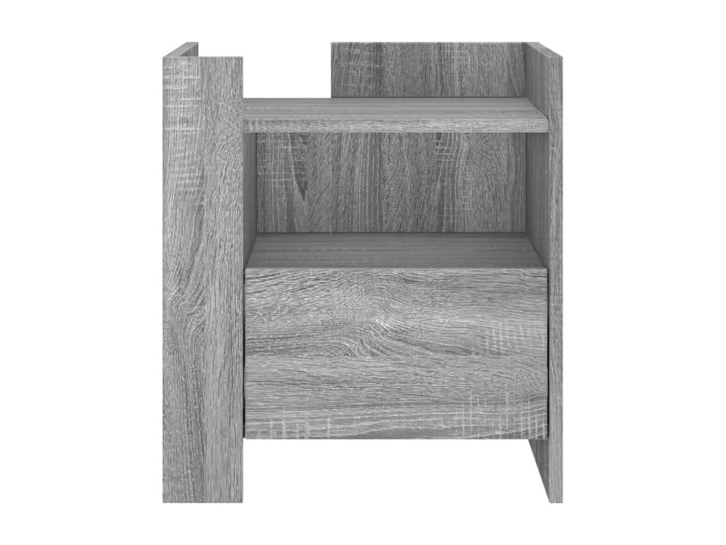 Sunmeub bedside table, grey, 45x50x50 cm, engineered wood, 79864EAJU