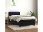 Sunmeub bed base with mattress and LED, black, 90x190 cm, 96805WHEU