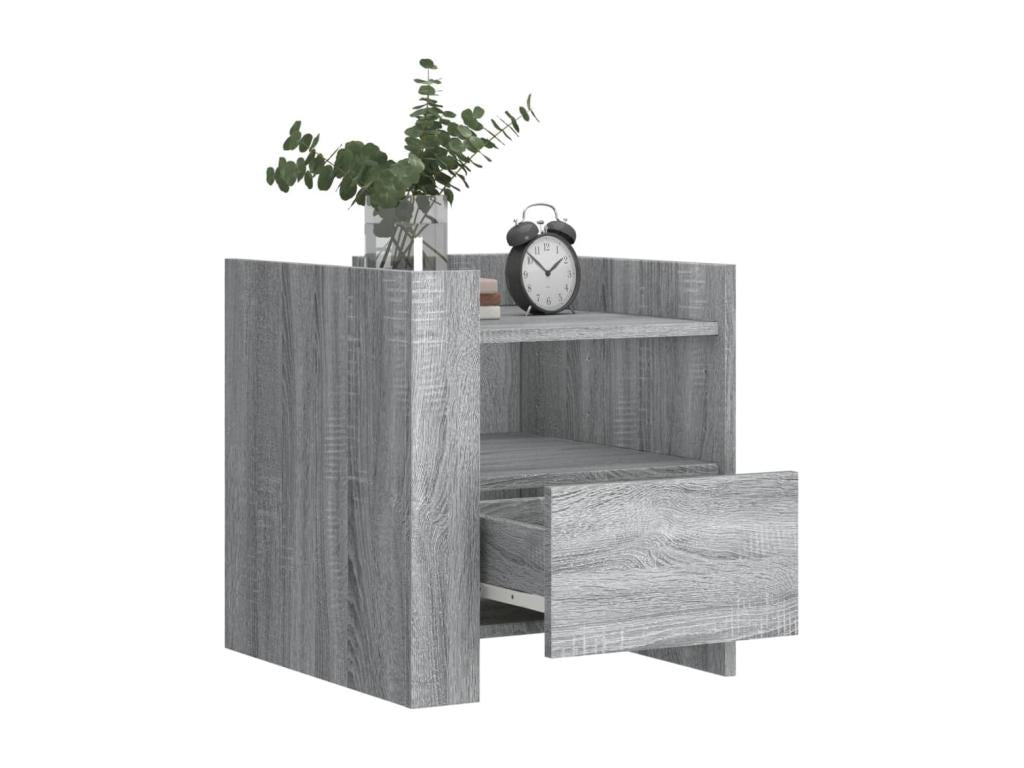 Sunmeub bedside table, grey, 45x50x50 cm, engineered wood, 79864EAJU