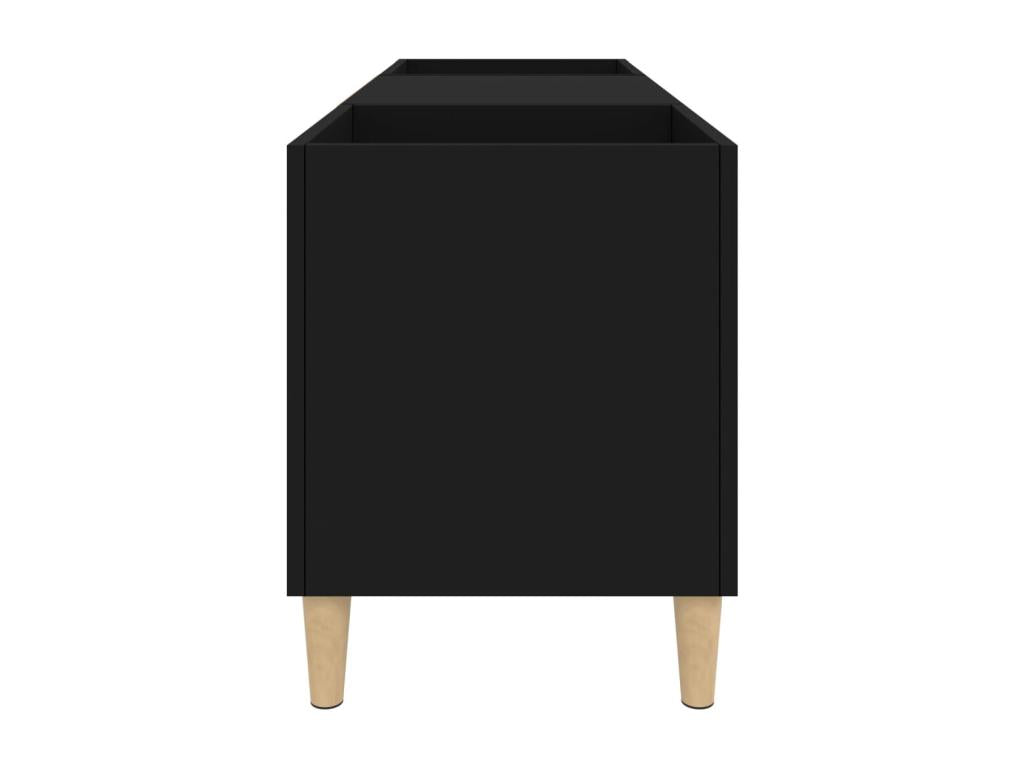 Black record cabinet 121x38x48 cm engineered wood 59237UNFH