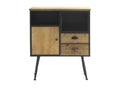 Metal chest of drawers with wooden top 71789JXAO