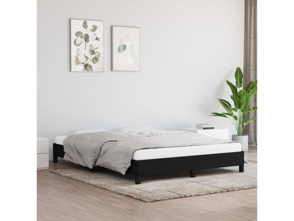Bed frame Black 140x190 cm Fabric 49898RXTO