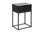 Sunmeub - 1-Drawer Wooden Bedside Table - Black 00352AAQA