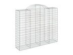 Arched gabion basket 200x50x160/180 cm Galvanized iron 92534ZWXK