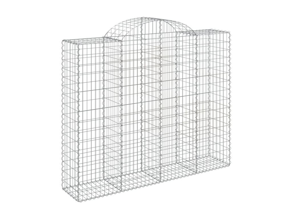 Arched gabion basket 200x50x160/180 cm Galvanized iron 92534ZWXK