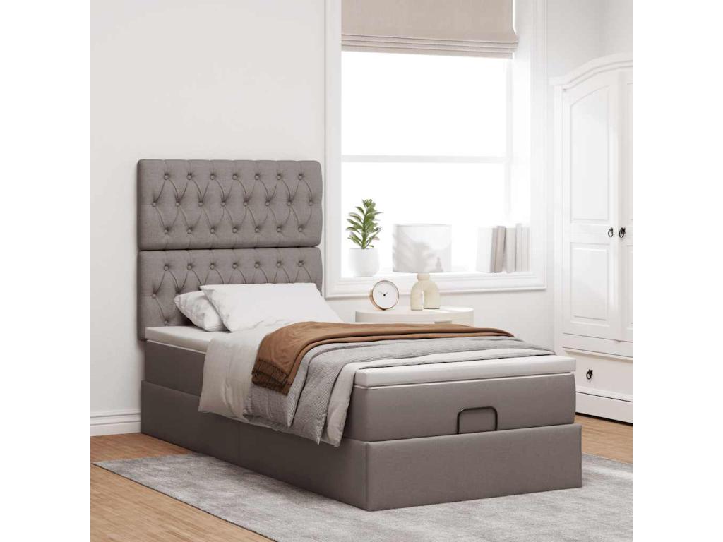 Sunmeub bed frame with Sunmeub mattress 100x200 cm fabric 05430KZVT