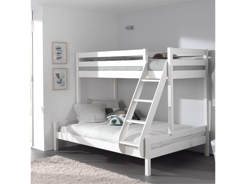 White solid pine bunk bed 75861BGYG