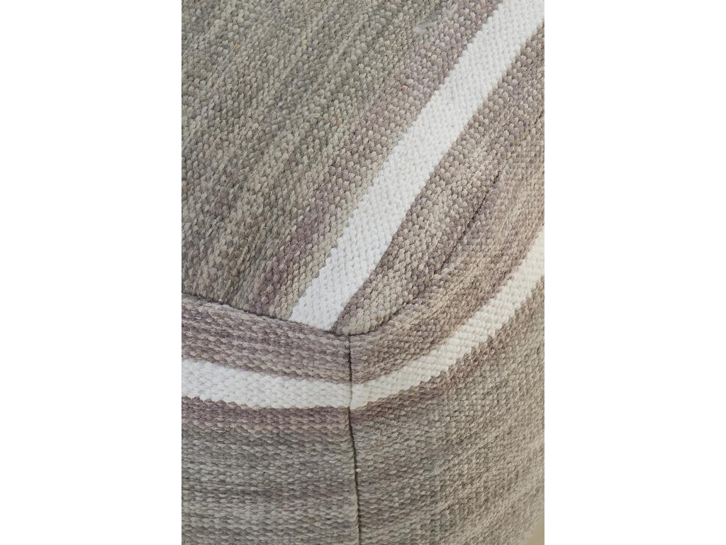 Grey cotton pouf 45x45x35 cm 30935MNZS