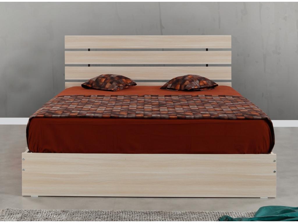 Sunmeub Modern Adult Bed in Light Oak Wood - 7 Sizes - 100x200 75065VCKB