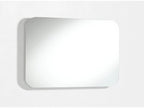 Sunmeub bathroom vanity unit with 3 drawers in white and grey lacquer and Sunmeub illuminated mirror, 60cm wide, 76685TOHO