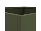 Planters, 2 pcs, olive green, 42x40x39 cm, cold-rolled steel, 41224ELGX