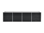 Raised garden bed, anthracite, 320x80x77 cm, galvanized steel, 76133BJSB