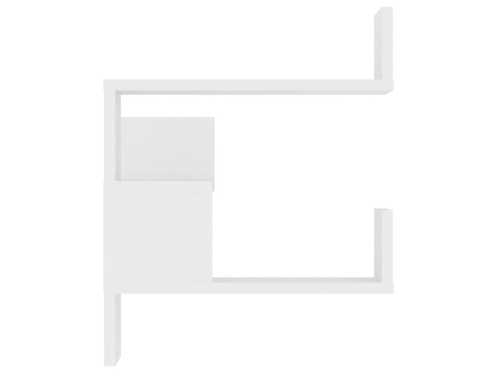 Corner wall shelf, 2 pcs, white, 40x40x50 cm, 88594MDTD
