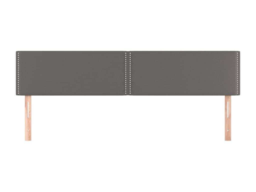 2-Piece Grey Headboard Set, 100x5x78/88 cm, Faux Leather, 24467YELO