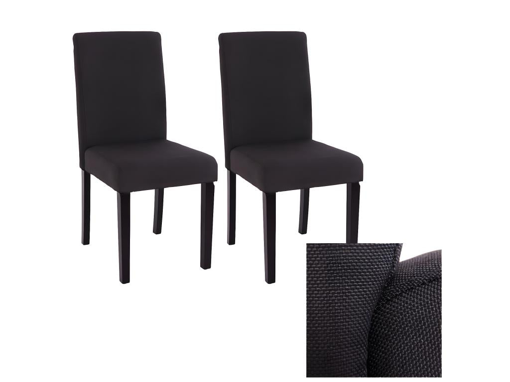 Sunmeub dining chairs, set of 2, black fabric, dark legs, 56029VBCX