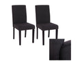 Sunmeub dining chairs, set of 2, black fabric, dark legs, 56029VBCX