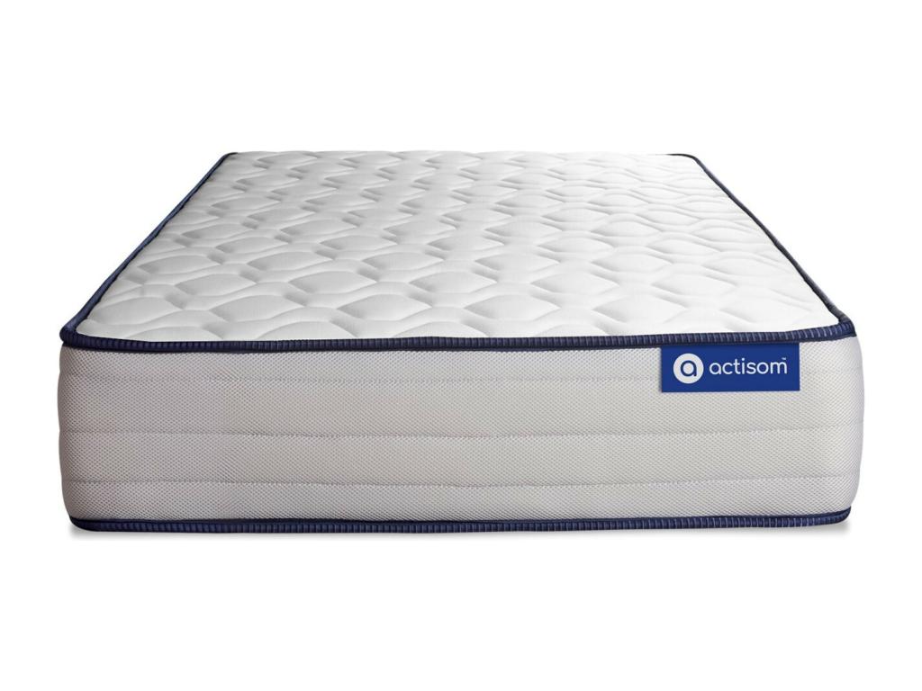 Homeboisstore Memory Foam Mattress Set 90x200 cm 5 Comfort Zones with Homeboisstore White Slatted Base 87711EYJF