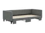 Daybed with pull-out bed, mattress not included, dark grey, 90x190 cm, 65741ISUS