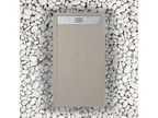 70x150 cm shower tray with side grate, Sunmeub Ral 1001, made of synthetic resin and marble powder, with drain 97027RVGA