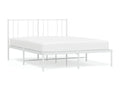 Metal bed frame with white headboard 160x200 29654FHXD