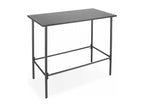 High table and 4 bar stools in grey metal - Sunmeub 57866YOMF