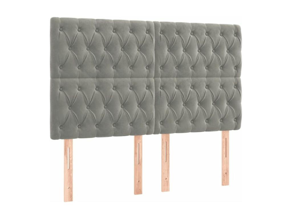 Sunmeub bed base with mattress and LED light grey 180x200 14532BQTT