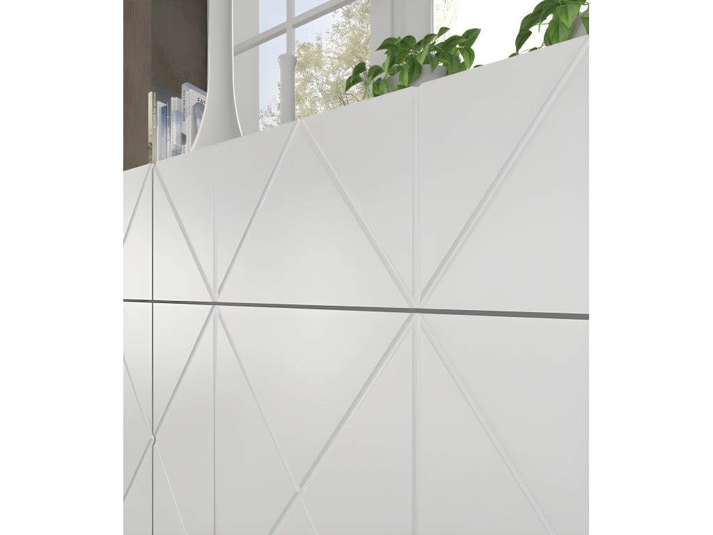Storage chest 180x42x84cm Universal unit on gold legs KAYRA Matte white 92555NNPY