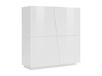 Sunmeub 4-Door Kitchen Buffet, Living Room Buffet, Made in Italy, 120x43x126 cm, Glossy White, 31473KYNZ