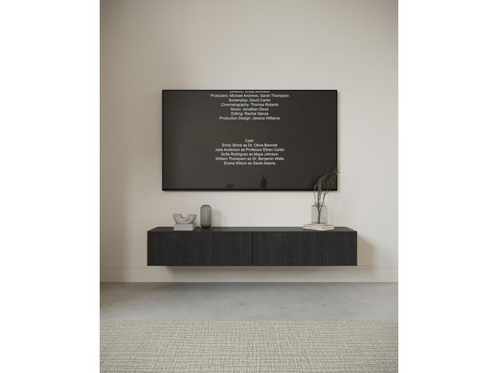 TV unit - 175 cm - wall-mounted - Portland ash wood finish - Sunmeub 20812OHGD