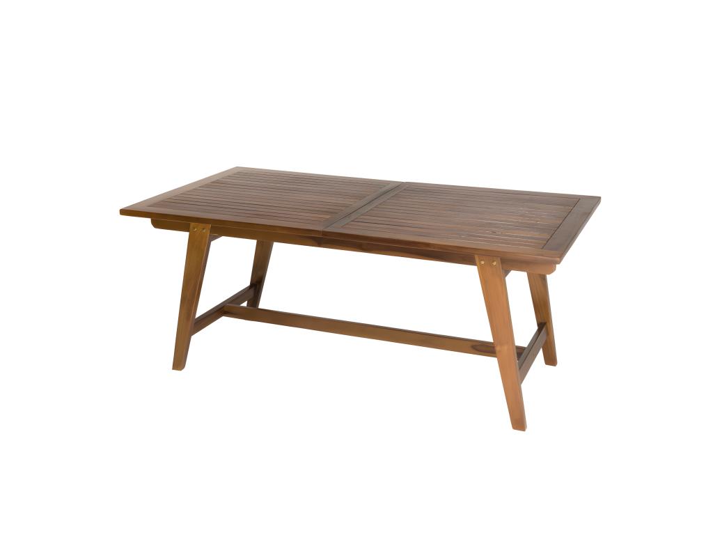 Sunmeub - Garden table for 8/10 people - rectangular Sunmeub extendable 180/240x100cm in oiled teak wood 40941TSUH
