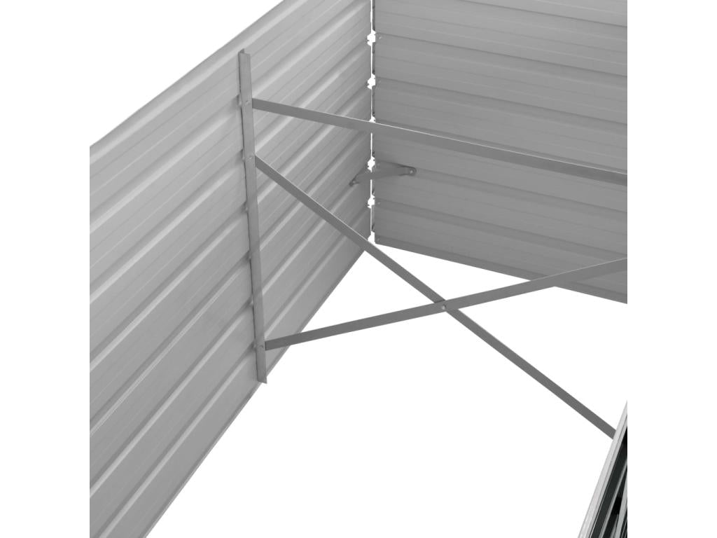Raised garden bed, anthracite, 320x80x77 cm, galvanized steel, 76133BJSB