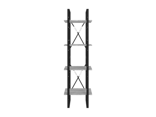 Sunmeub 4-tier bookcase, grey, 40x30x140 cm, wood, 27948EKLN