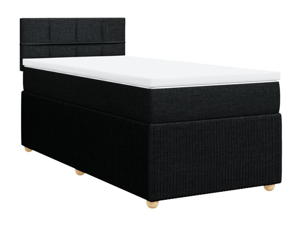 Sunmeub bed base with mattress, black, 90x190 cm, fabric, 22515NFPA