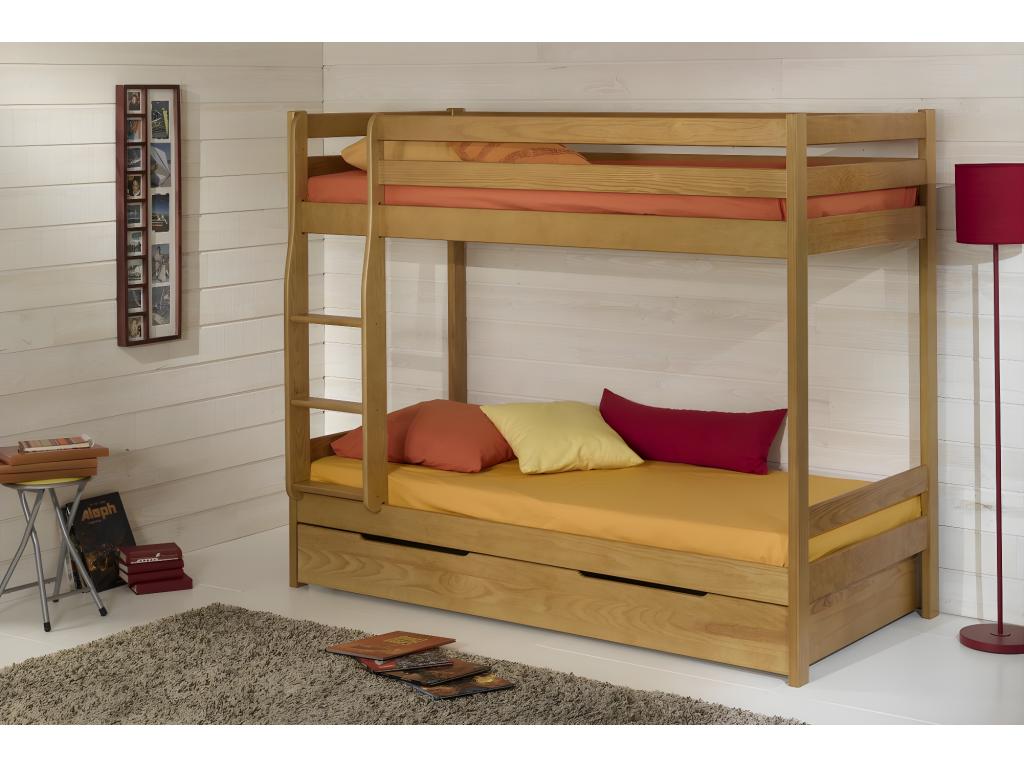 Sunmeub solid wood bunk bed - blond 00219XPTZ