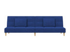 2-seater sofa bed with two pillows, blue fabric, 49143ZWDA