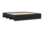 Black engineered wood bed frame without mattress, 180x200 cm