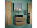 Sunmeub 5-piece bathroom vanity set, Sunmeub BL sink, 60cm wide, XL drawer, anthracite/honey oak, 33335SUXL